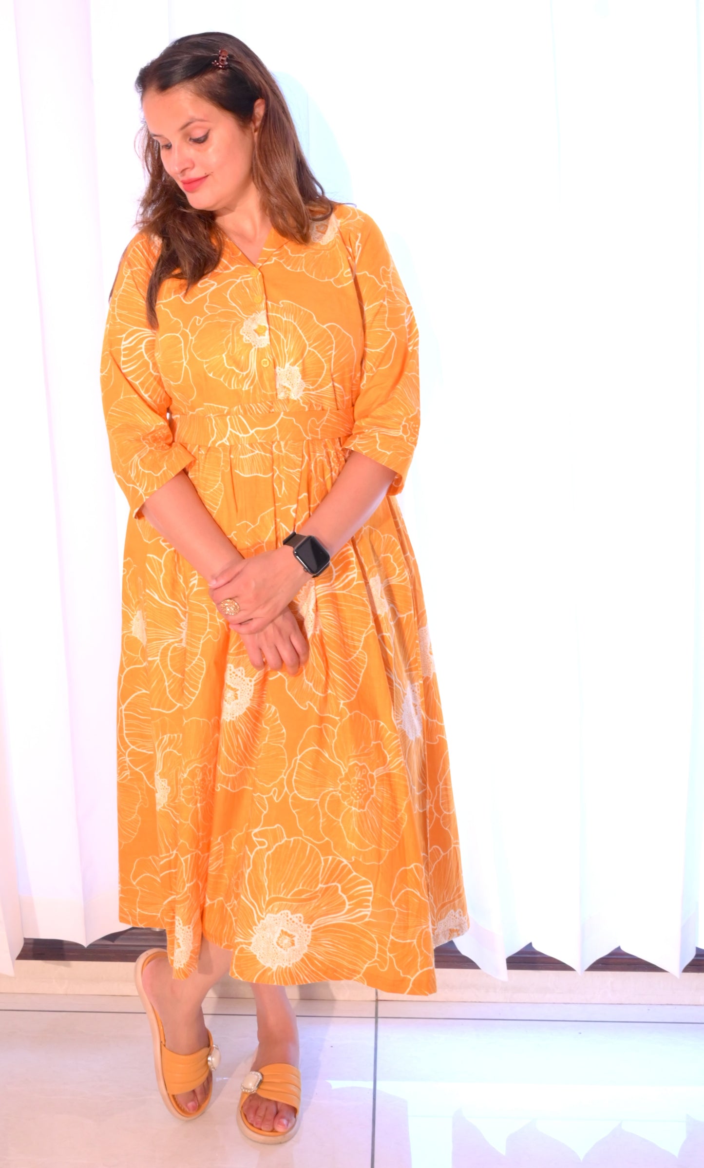 Mango Bloom Cotton Dress