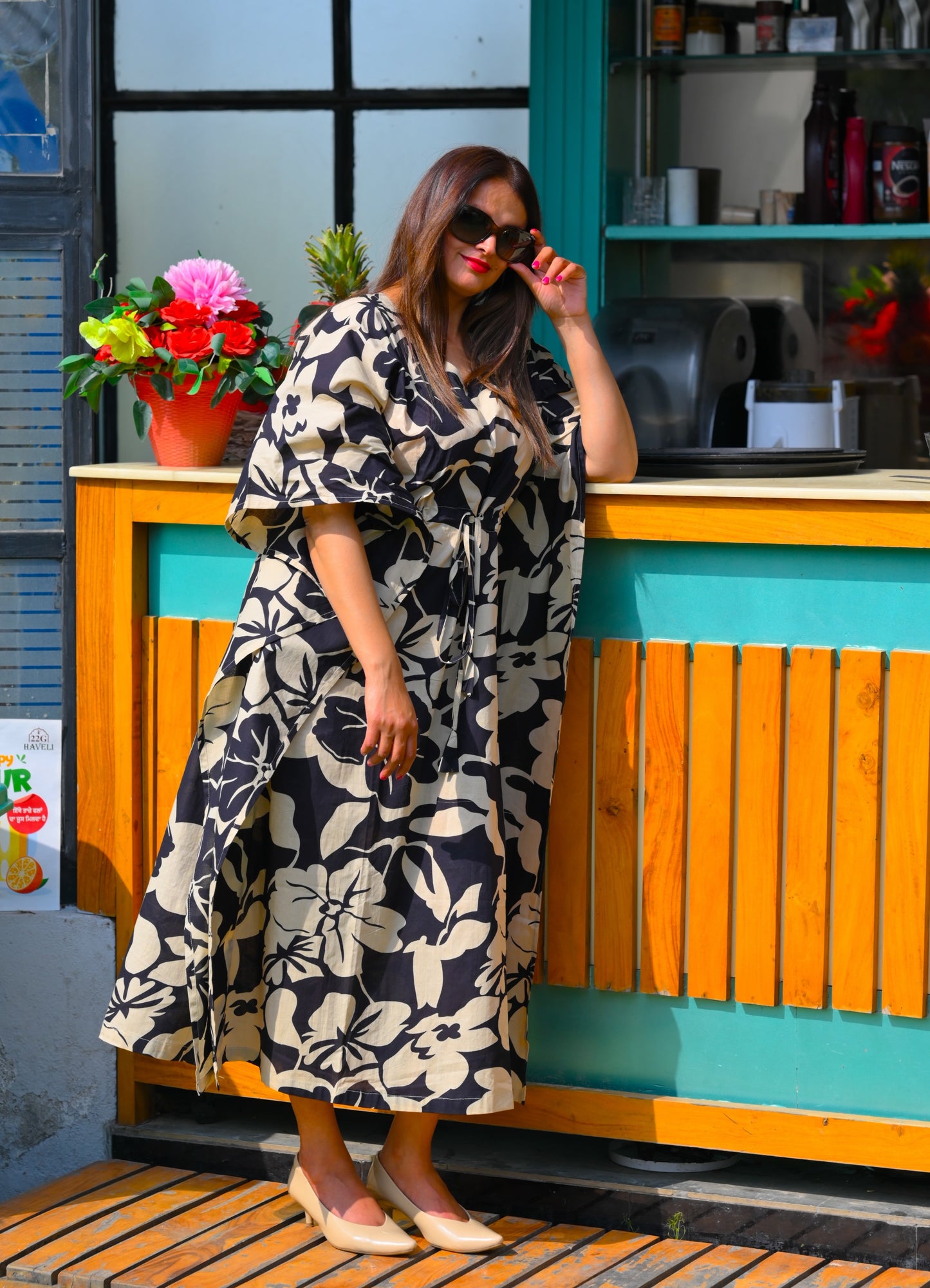 Midnight Blossom Caftan