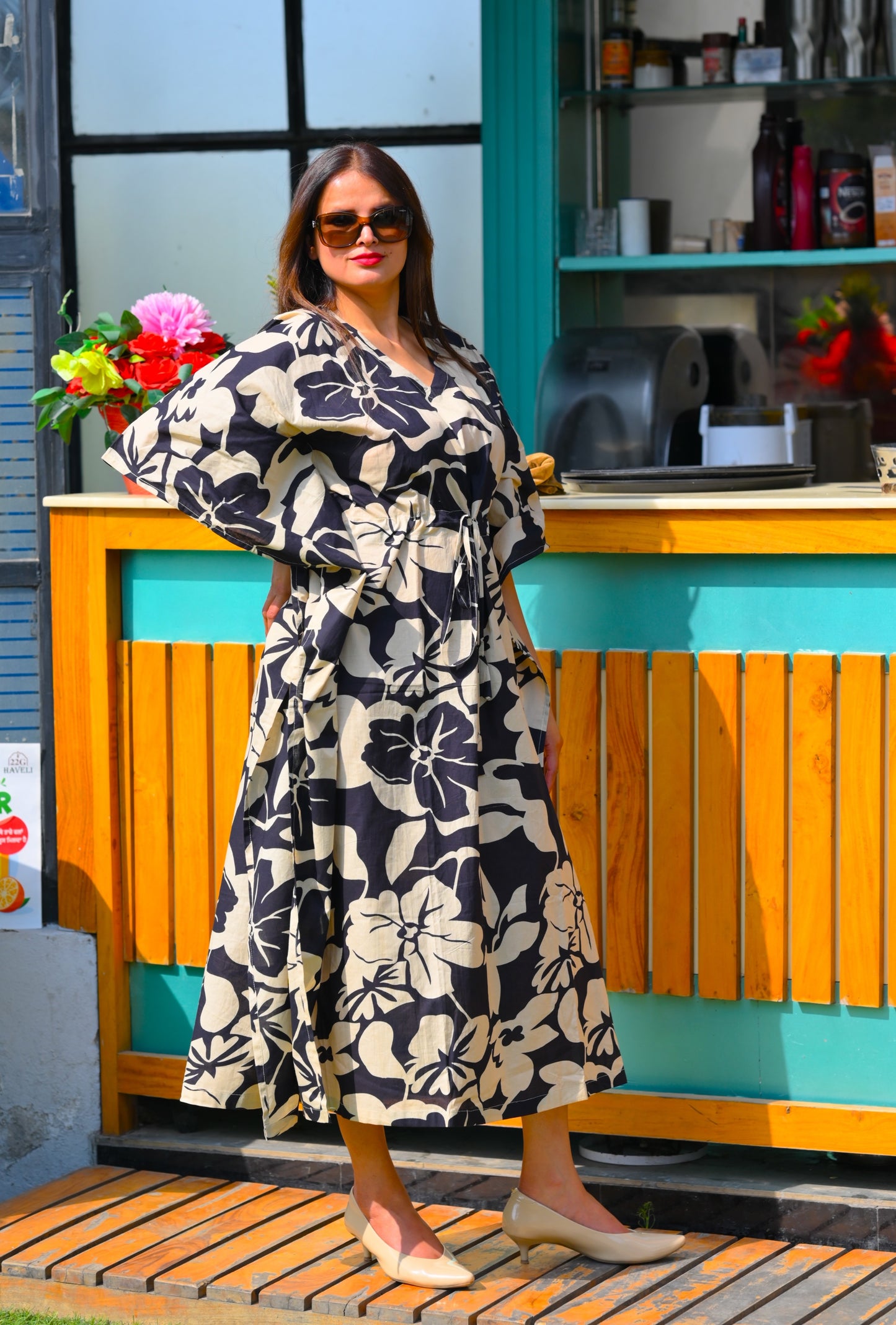Midnight Blossom Caftan