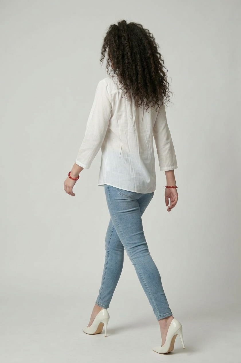 Pure Essence White Kurti