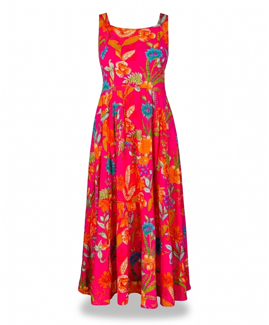 Crimson Canvas Floral Dress