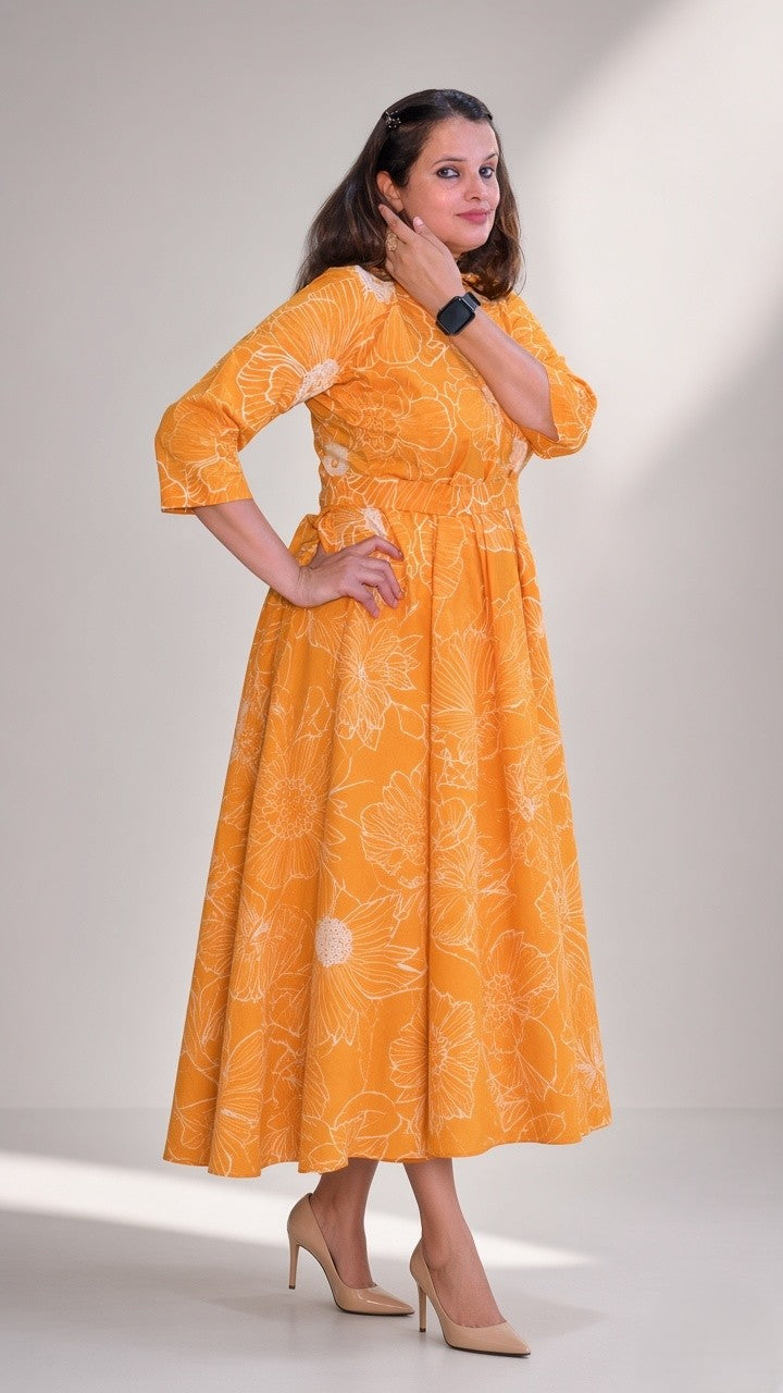Mango Bloom Cotton Dress