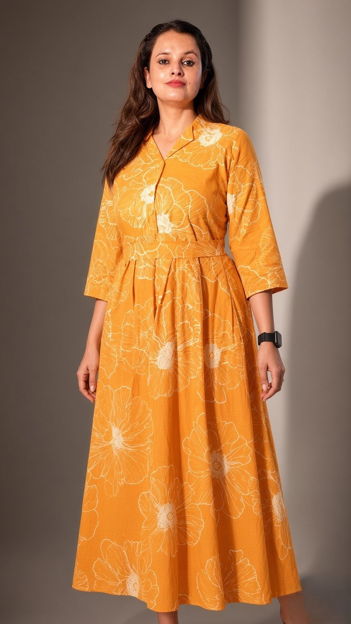 Mango Bloom Cotton Dress
