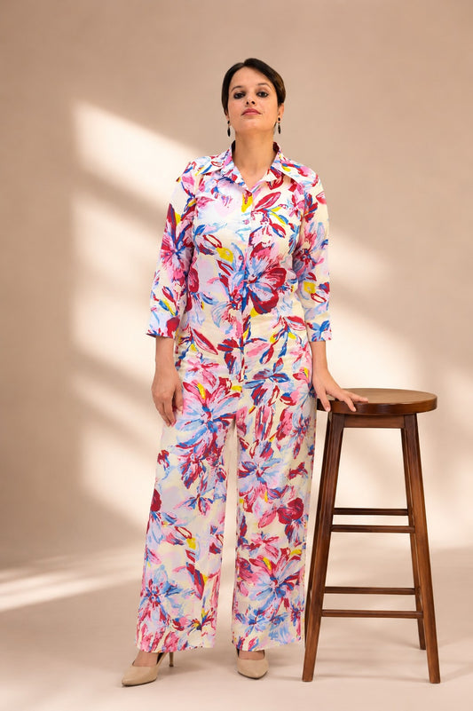 Crimson Bloom Co-Ord Set