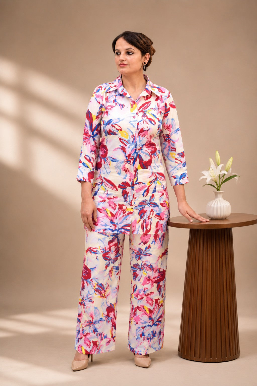 Crimson Bloom Co-Ord Set
