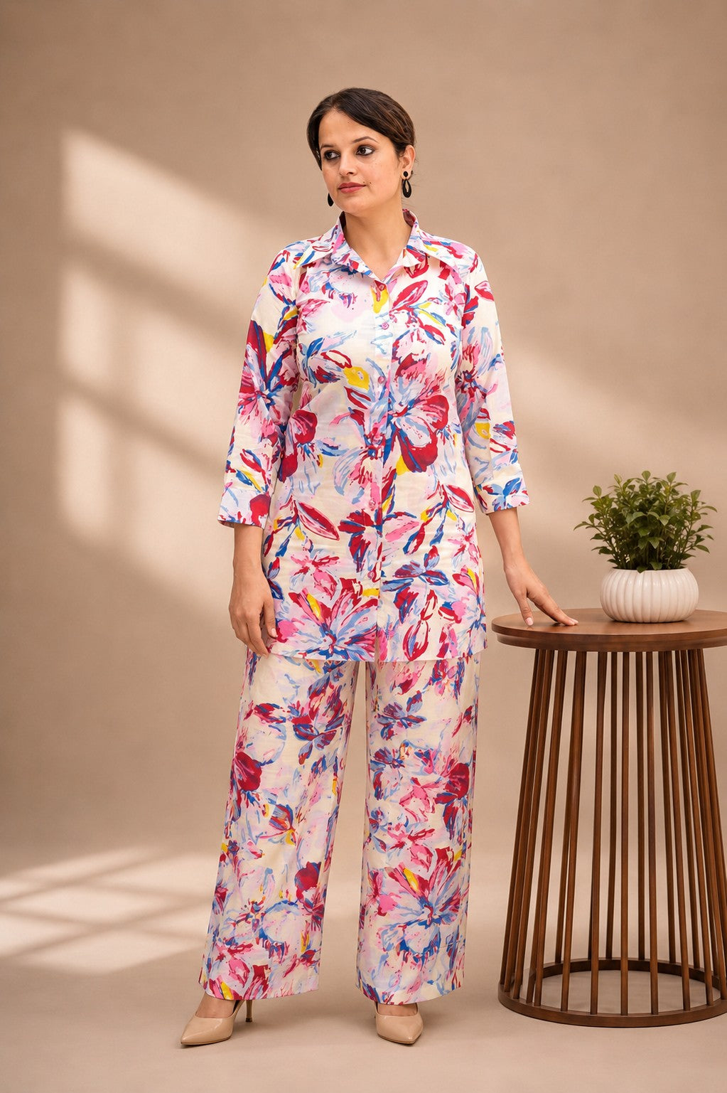 Crimson Bloom Co-Ord Set