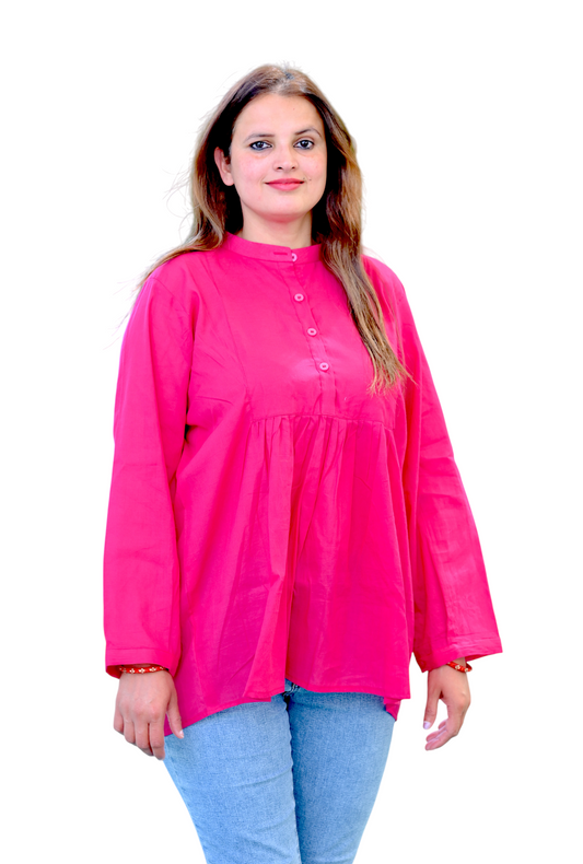 Blush Minimalist Cotton Kurti