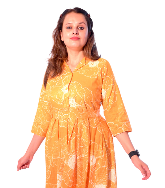 Mango Bloom Cotton Dress