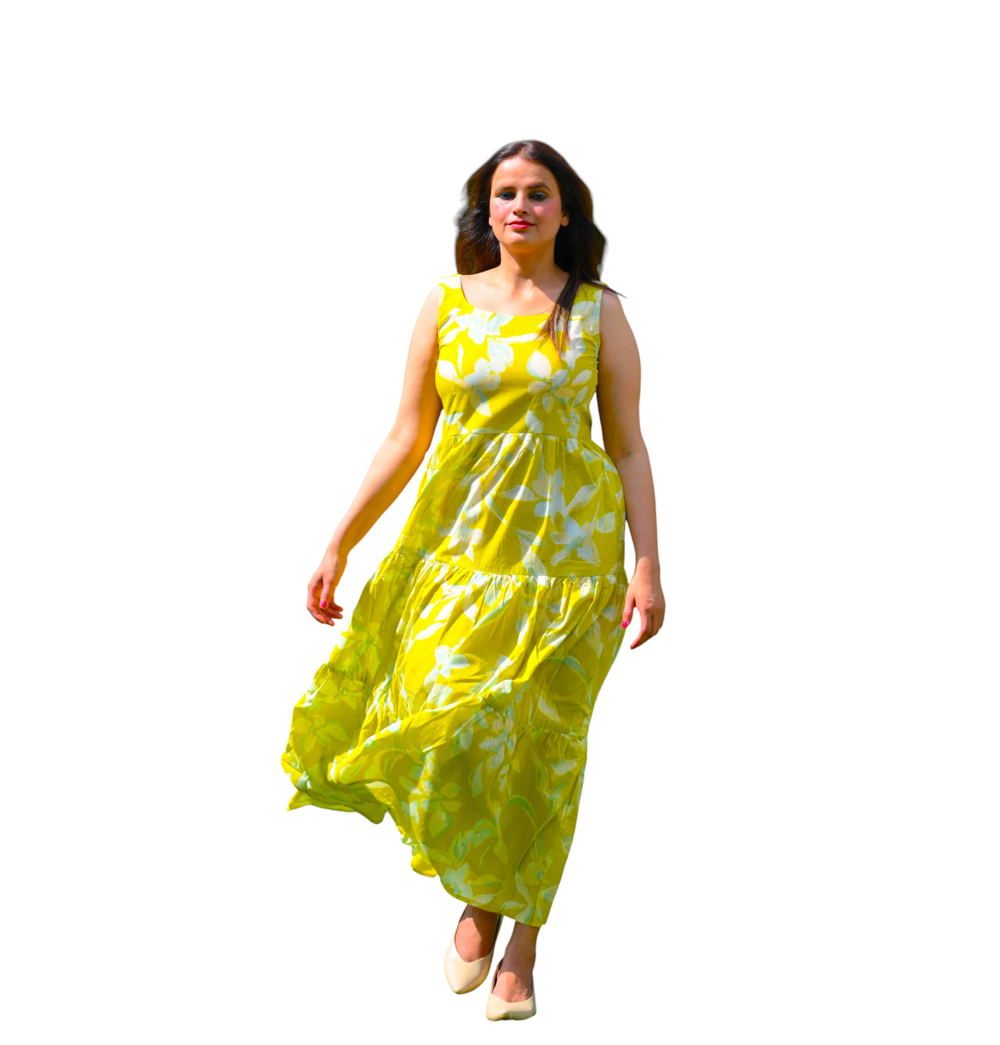 Sunlit Angel Floral Dress