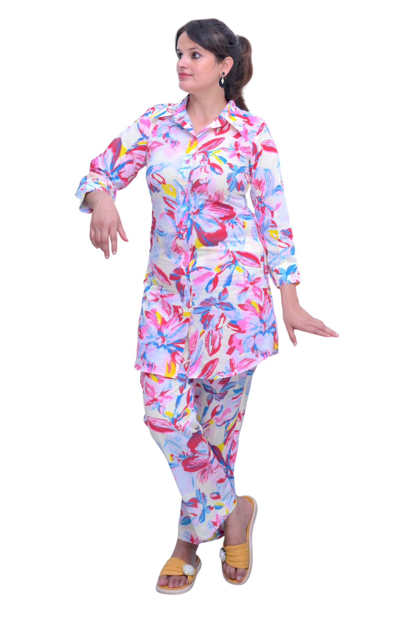 Crimson Bloom Co-Ord Set
