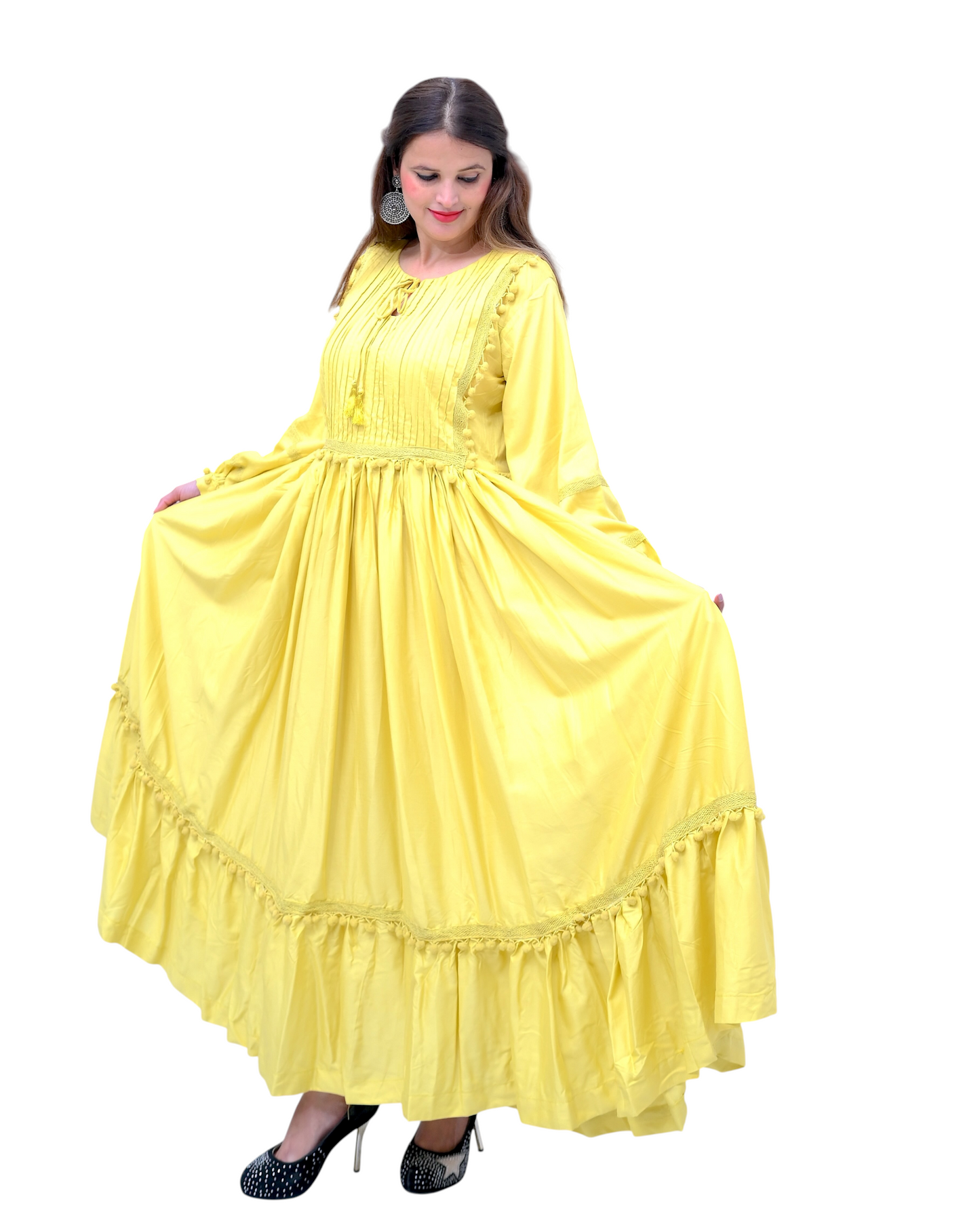 Citrus Charm Cotton Dress