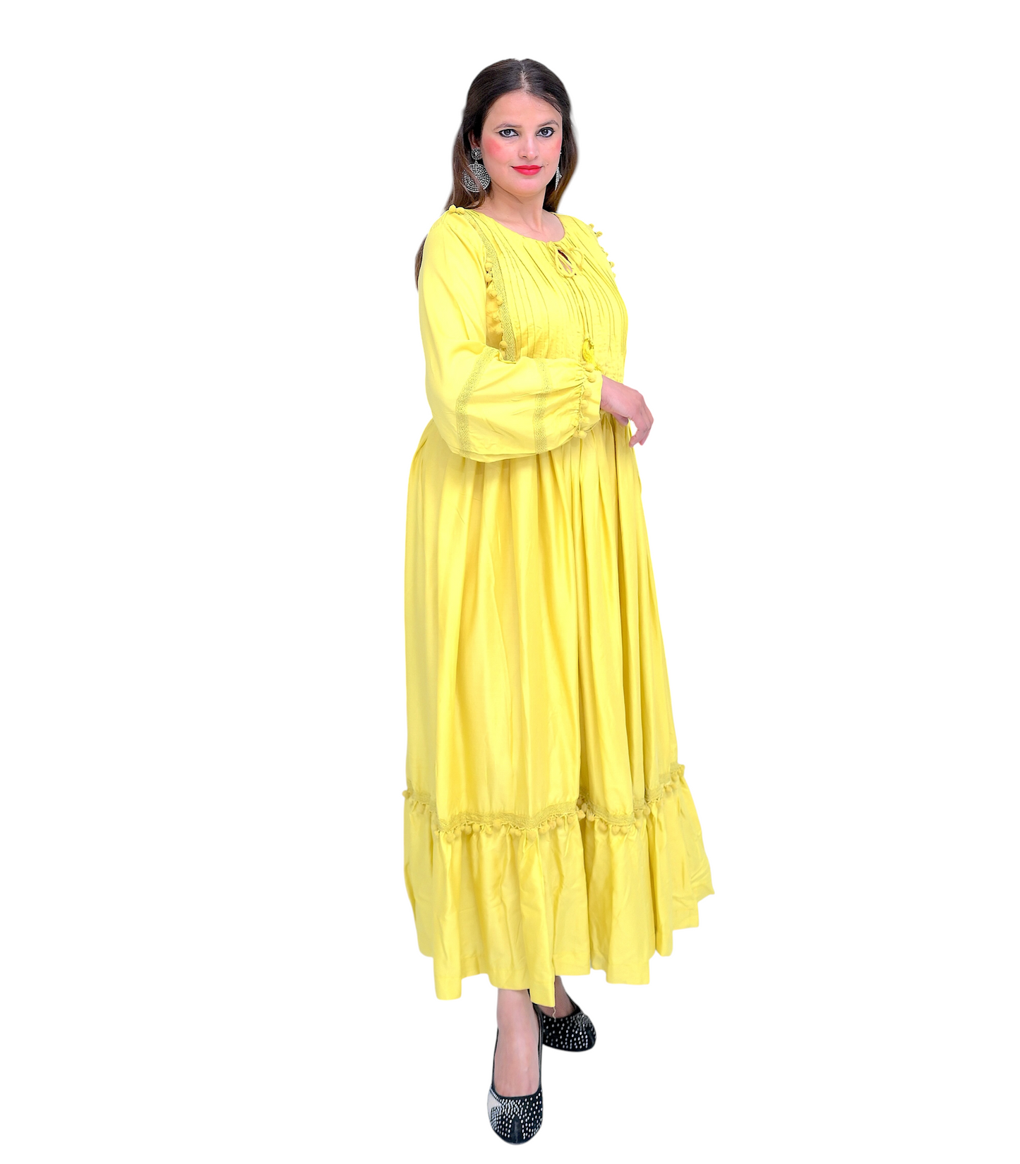 Citrus Charm Cotton Dress