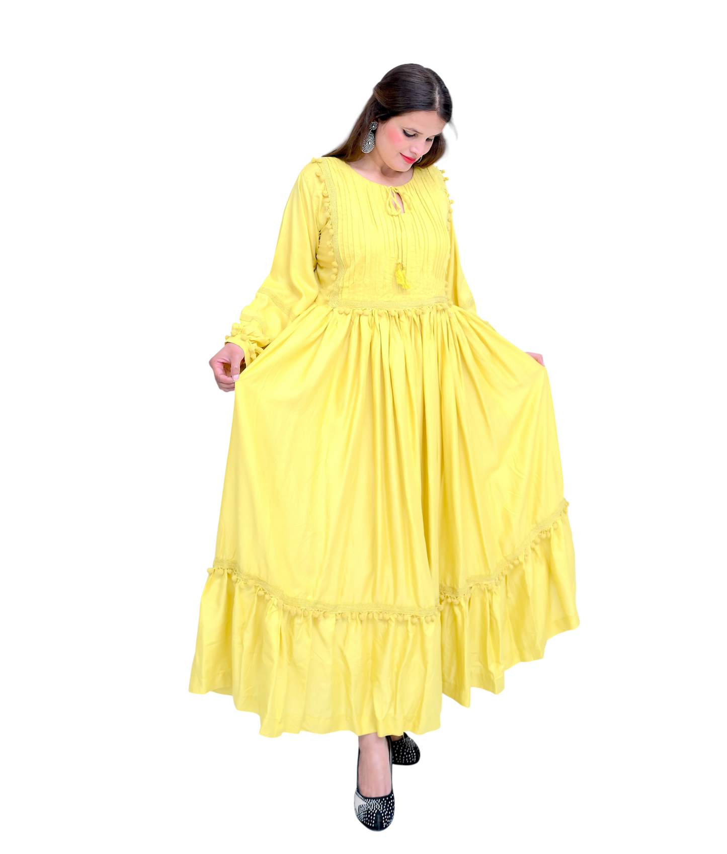 Citrus Charm Cotton Dress