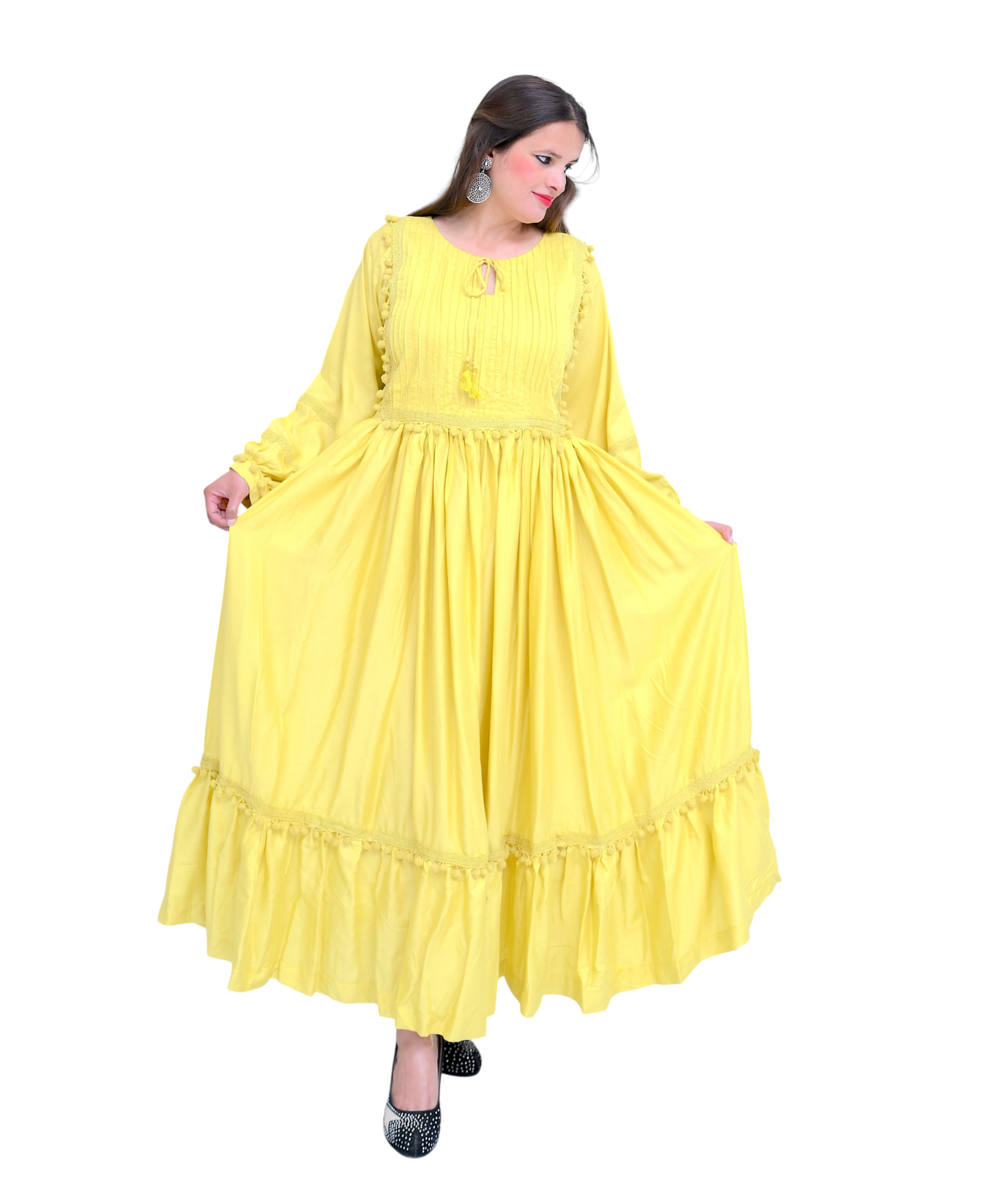 Citrus Charm Cotton Dress