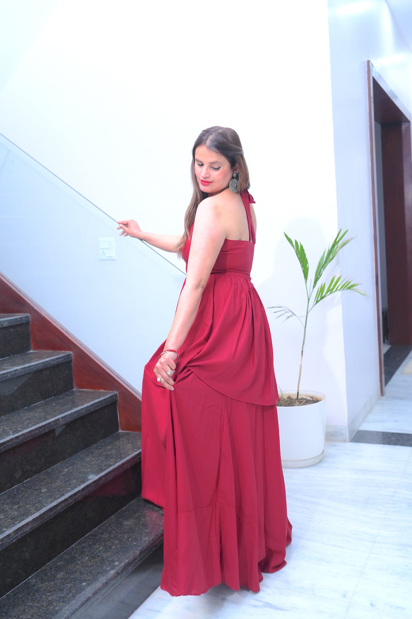 Cherry Red Cotton Dress