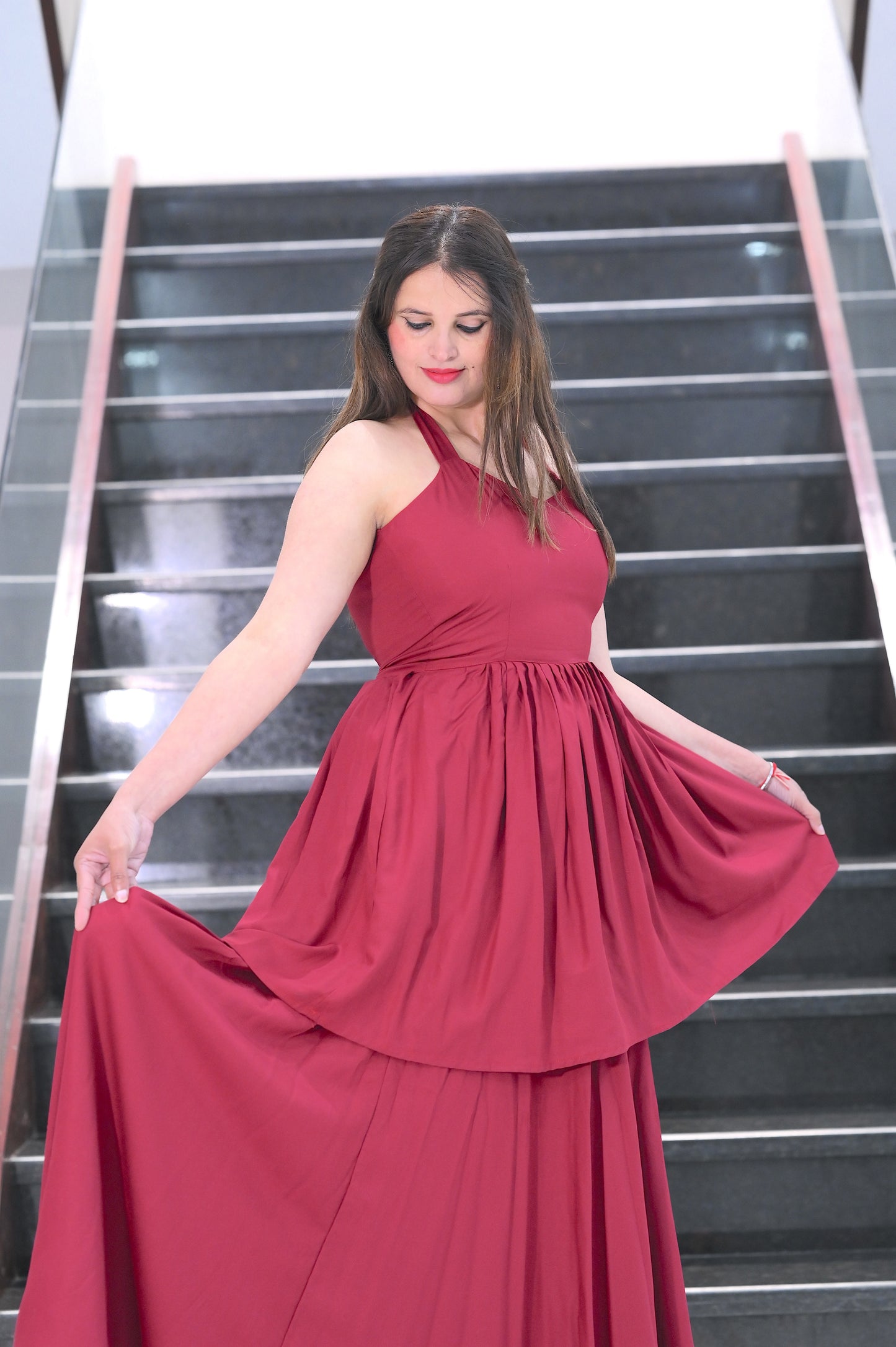 Cherry Red Cotton Dress