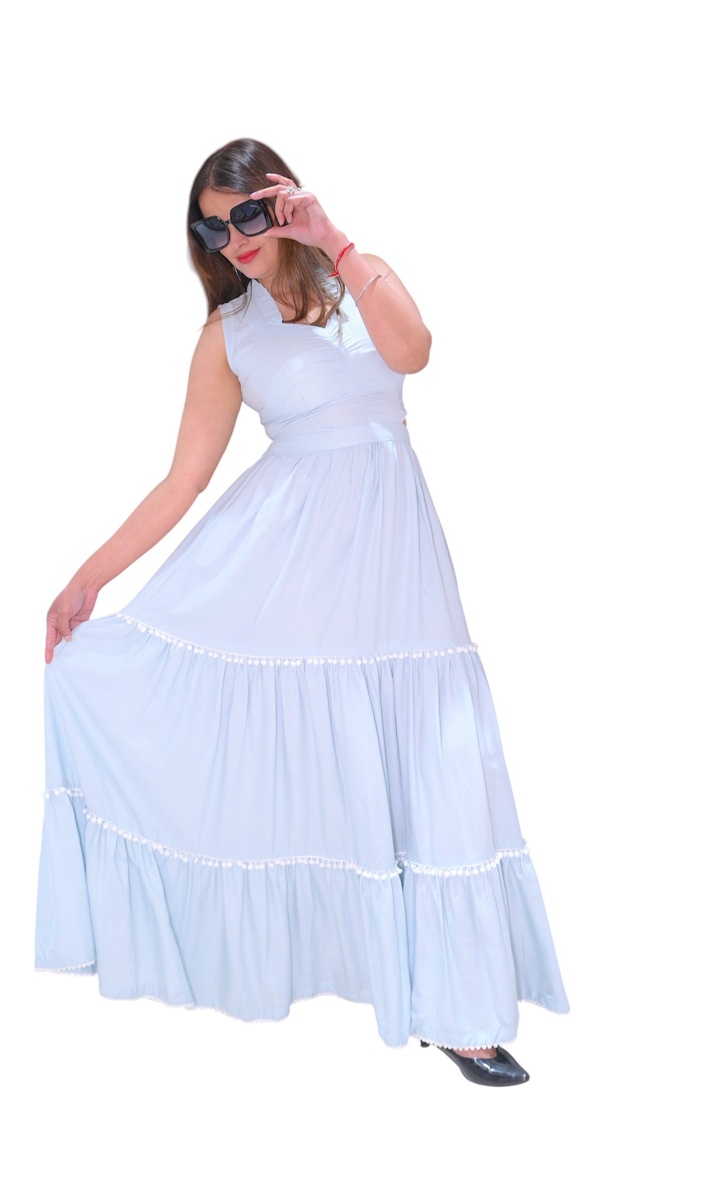 Azure Breeze Cotton Dress