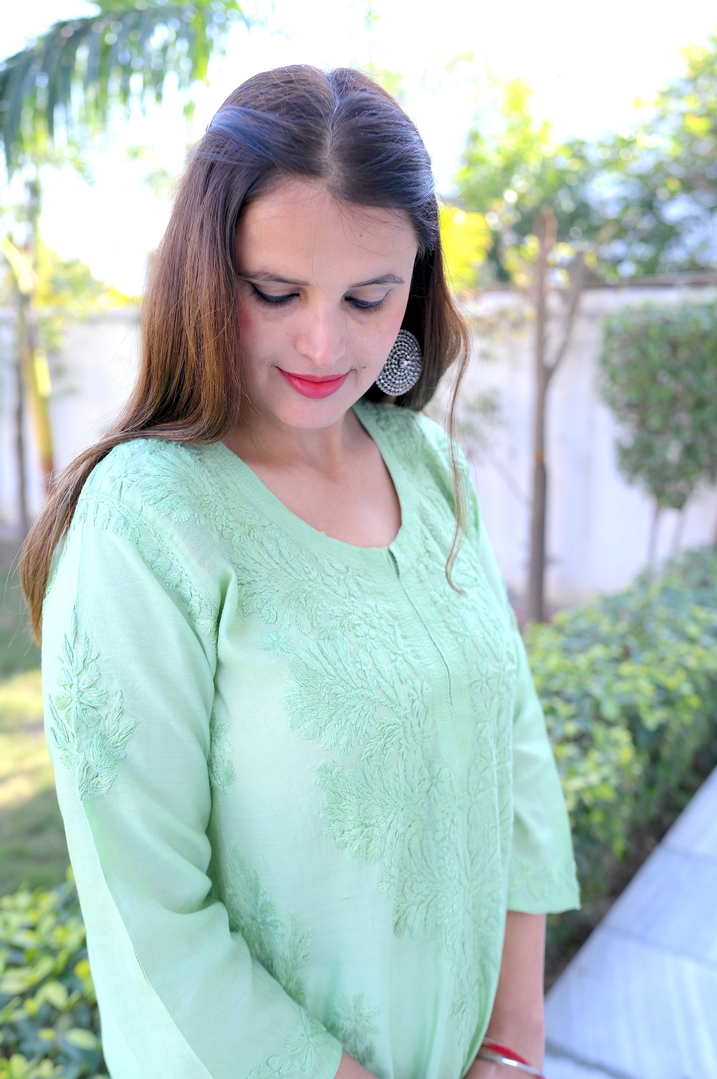 Dual Shaded Green Kurta Set