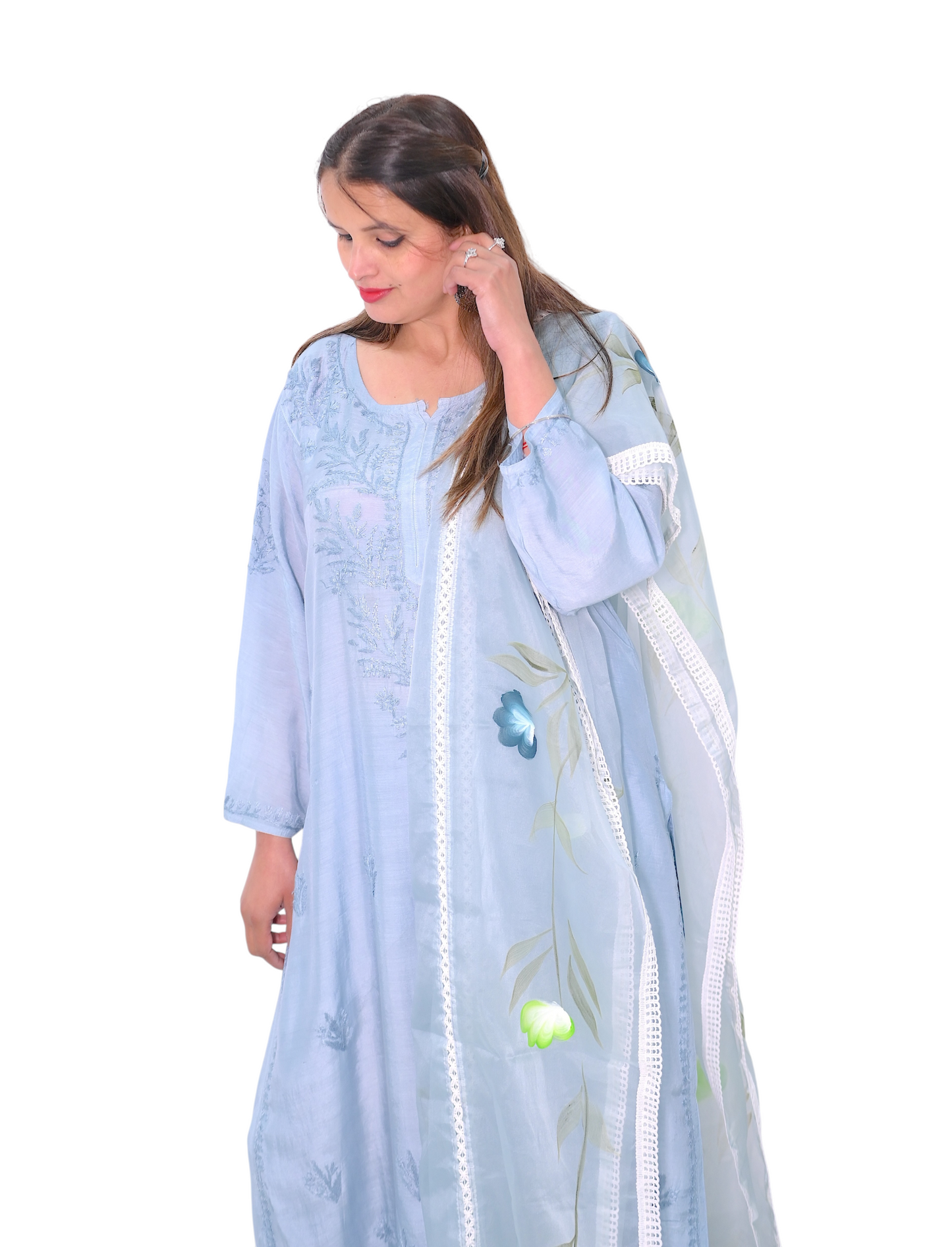 Moonlit Slate Embroidered Suit