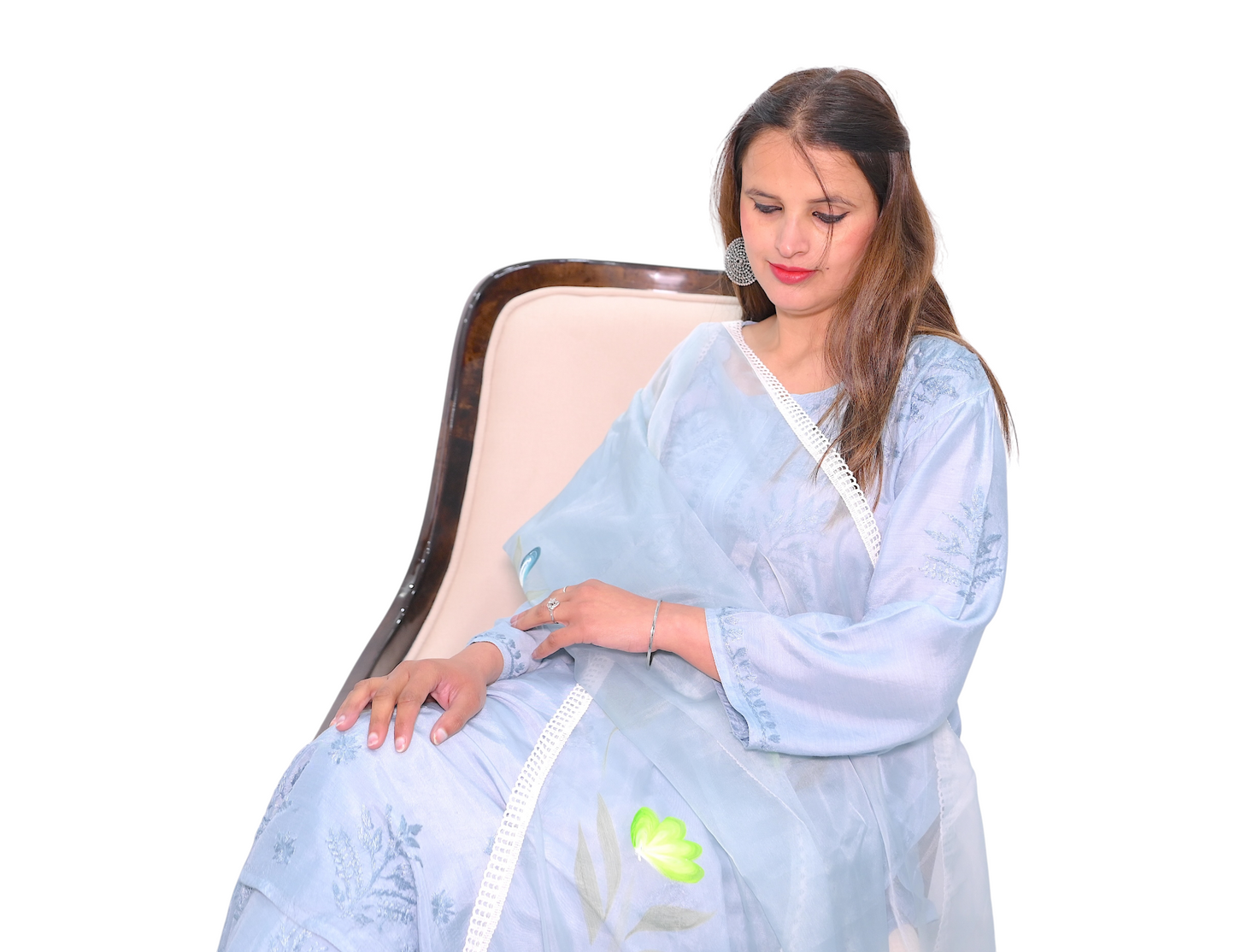 Moonlit Slate Embroidered Suit