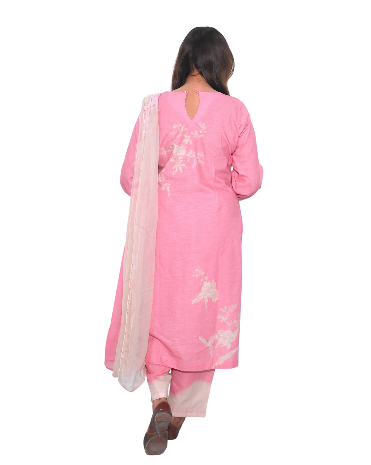 Coral Grace Embroidered Suit