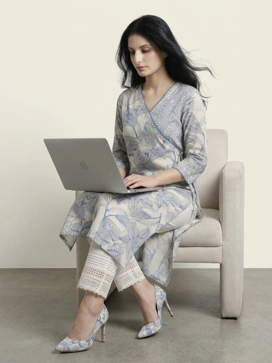 Floral Cotton Kurti