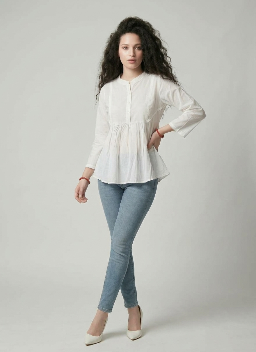Pure Essence White Kurti