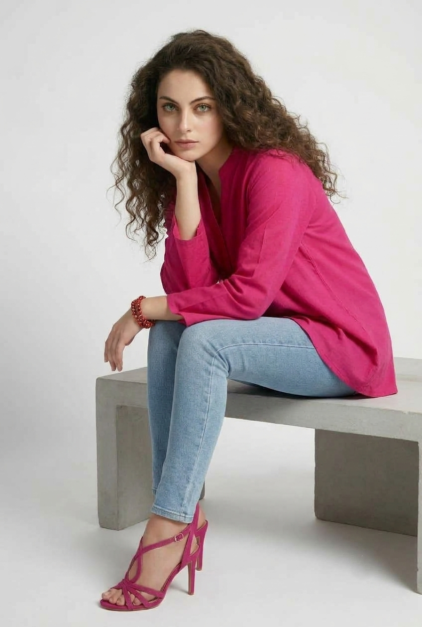 Blush Minimalist Cotton Kurti
