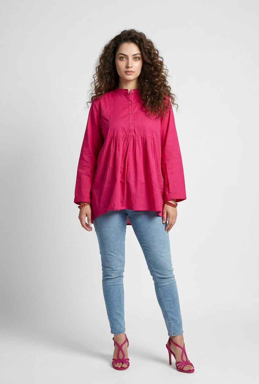 Blush Minimalist Cotton Kurti