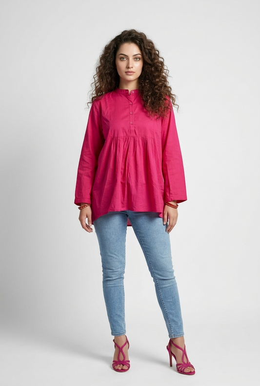 Blue Cotton Kurti