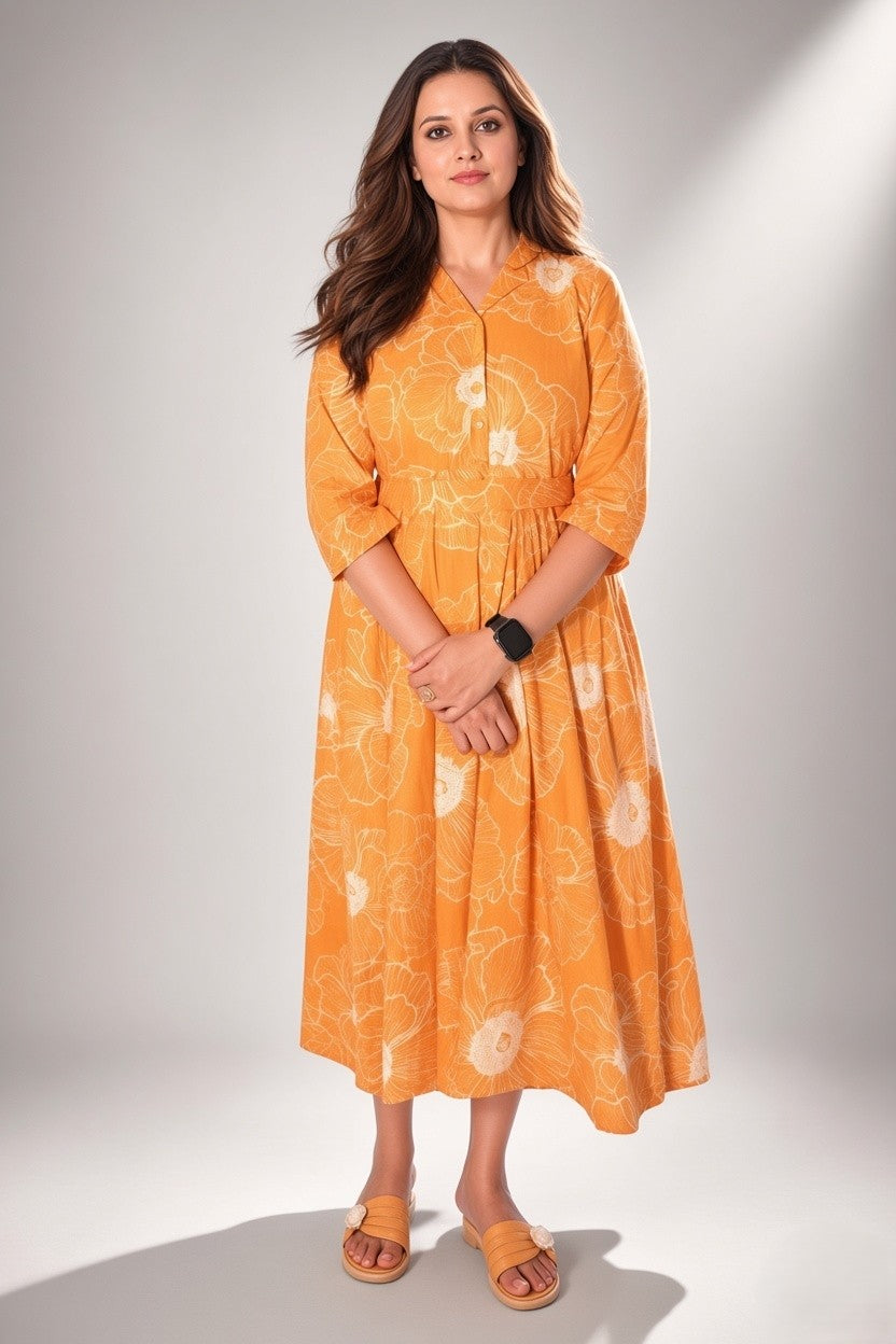 Mango Bloom Cotton Dress