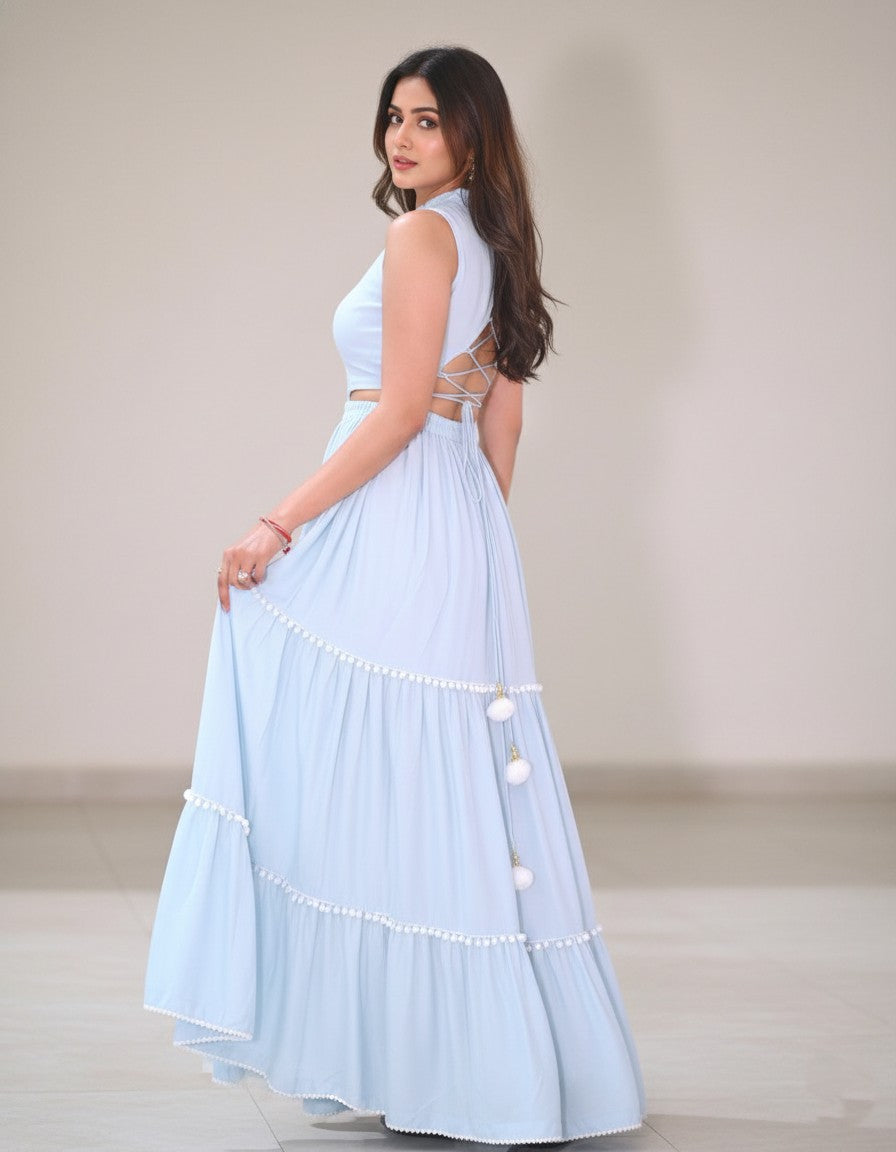 Azure Breeze Cotton Dress